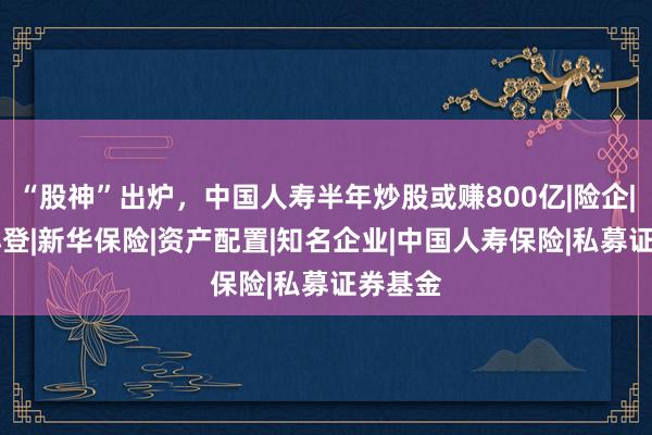 “股神”出炉，中国人寿半年炒股或赚800亿|险企|险资|小登|新华保险|资产配置|知名企业|中国人寿保险|私募证券基金