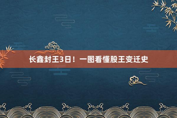 长鑫封王3日！一图看懂股王变迁史