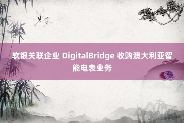 软银关联企业 DigitalBridge 收购澳大利亚智能电表业务